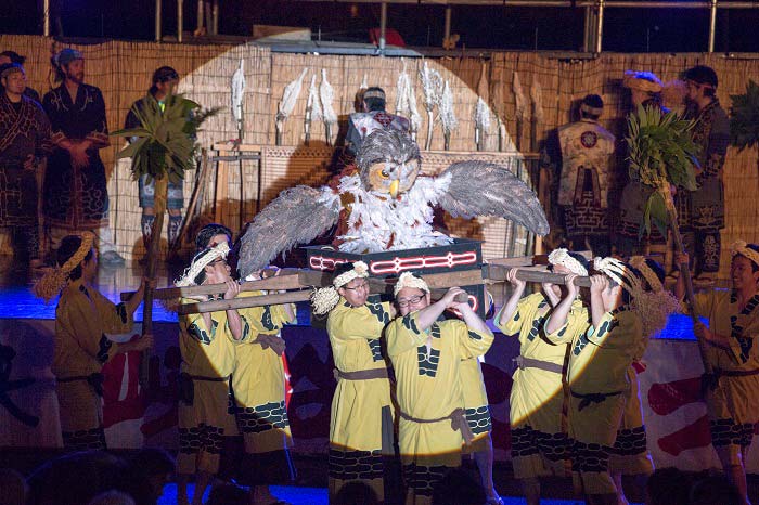 層雲峡峡谷火祭りの様子